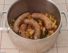 Saucisses aux deux choux de printemps