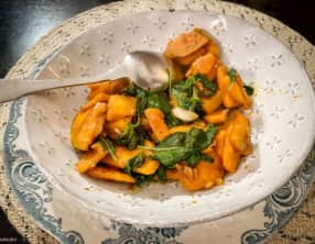 Courge au basilic thaï