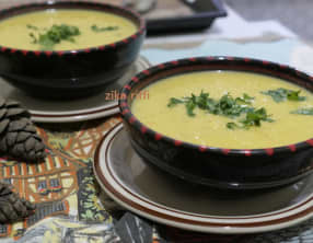 Velouté de petits pois frais