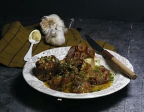 Agneau braisé ail et moutarde