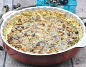 Tarte poêlée girolles et champignons