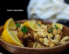 Salade de chou-fleur et œufs au curry