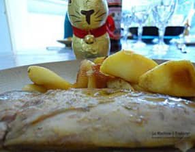 Foie gras poêlé aux pommes