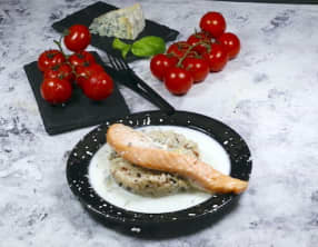 Filet de saumon à la crème de bleu