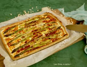 Tarte aux asperges et au chèvre