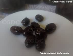 Olives noires à  la grecque fait maison