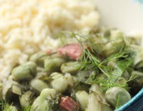 Fèves des marais au fenouil à la grecque