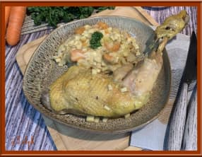 One pot cuisses de poulet aux crozets