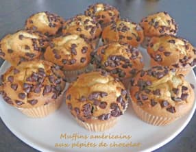 Muffins américains aux pépites de chocolat