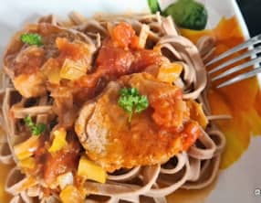 Filet mignon de porc à la sauce tomate