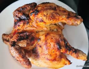 Coquelet rôti en Crapaudine