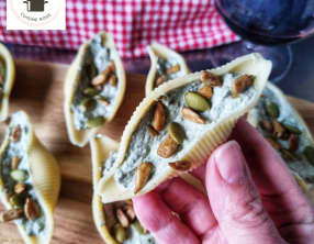 Conchiglioni farcis ricotta pesto