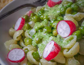 Pâtes aux petits pois