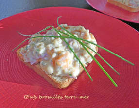 Œufs brouillés terre-mer