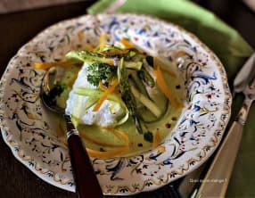 Ile flottante aux asperges vertes