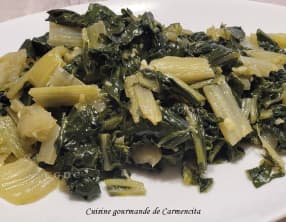 Poêlée de blettes sautées à l'ail