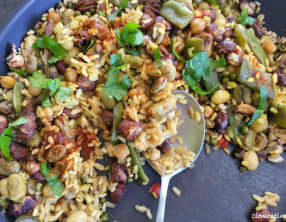 Riz aux légumes printaniers