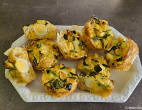 Nids de pâte filo aux œufs de caille