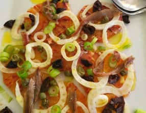 Salade d'oranges sanguines, fenouil et anchois