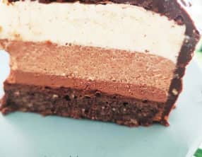 Entremet 3 chocolats, glaçage rocher