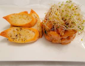 Tartare de saumon au wasabi