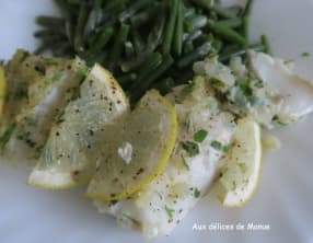 Dos de cabillaud rôti au citron