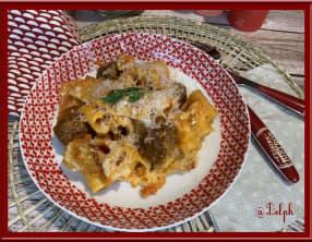 Gratin de pâtes aux boulettes de bœuf