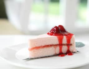 Cheesecake au coulis de fraise