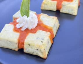 Carrés gourmands courgettes chèvre