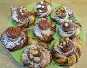 Escargots feuilletés à la pâte à tartiner