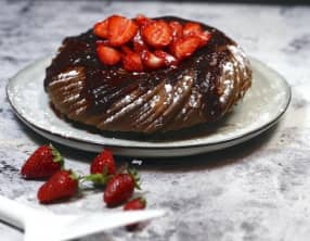 Moelleux aux fraises à l'huile d'olive