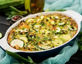 Flan de courgette et jambon