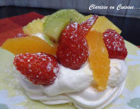 Mini Pavlova aux fruits acidulés