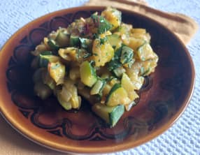 Poêlée de courgettes à la persane