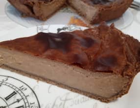 Le flan au chocolat praliné