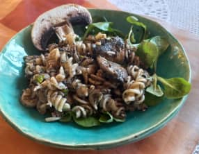 Pasta al pesto di funghi
