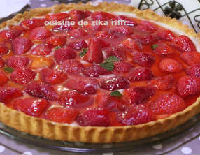 Tarte aux fraises à la crème mistralette