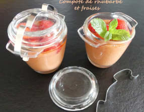 Compote de rhubarbe et fraises