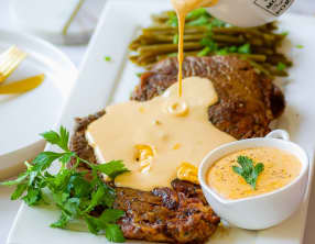 Entrecôtes de veau sauce crémeuse