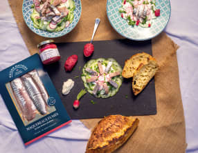 Salade de maquereaux fumées et concombre