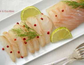 Gravlax de cabillaud à l’aneth et au citron vert