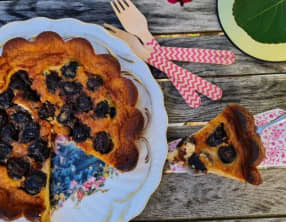 Flan aux cerises, sans gluten ni lactose