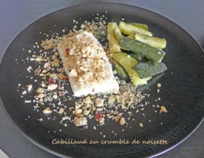 Cabillaud au crumble de noisette