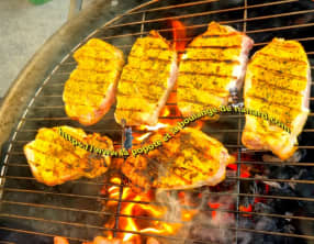 Pavé de porc mariné au barbecue