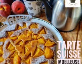 Tarte suisse moelleuse aux pêches