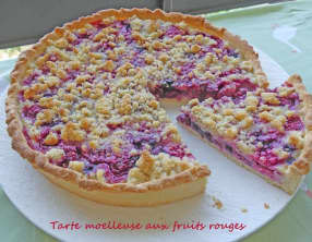Tarte moelleuse aux fruits rouges