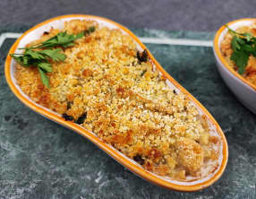Gratin d'huîtres farcies