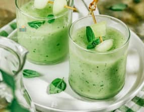 Soupe de melon et basilic