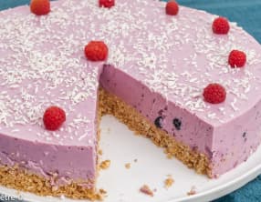 Cheesecake sans cuisson au cassis