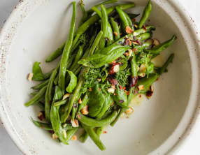 Salade de haricots verts et vinaigrette au citron